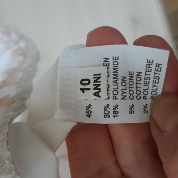 NWT Olive Italy boutique dress girls size 10 linen blend - Picture 5 of 7